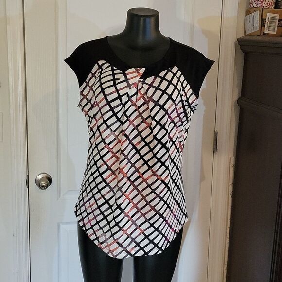 BRAND NEW WORTHINGTON MULTI-COLOR POLAR BEAR BOHO GEO WOMEN"S SHIRT - Picture 2 of 14